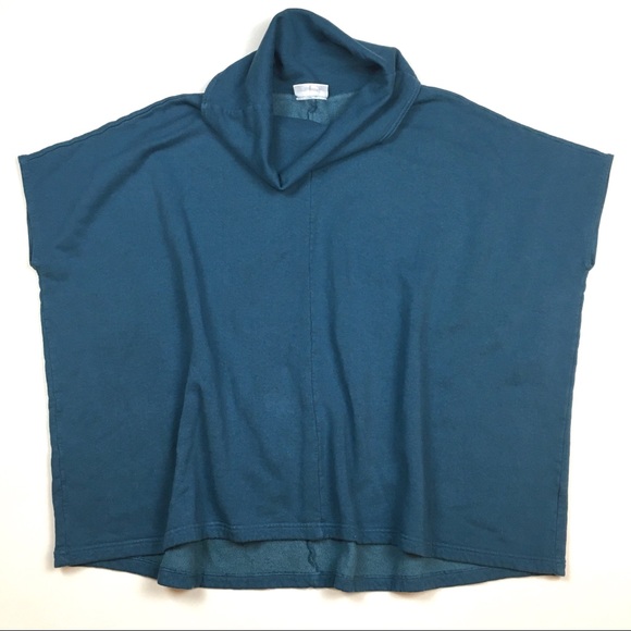 Bryn Walker poncho sweater cowl neck fleece lined - Picture 2 of 7